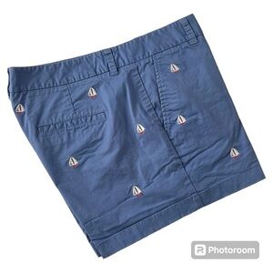 Vineyard Vines Shorts Blue Sailboat Embroidered Size 12